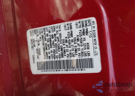 2013 Nissan Rogue Sv W/Sl Pkg from USA, damaged, VIN JN8AS5MT7DW020852